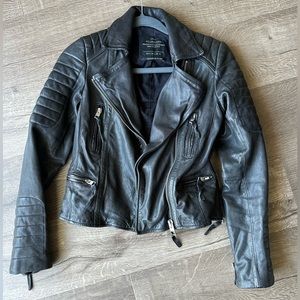All Saints Pitch Biker Leather Jacket